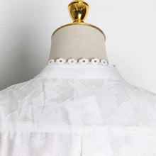 Load image into Gallery viewer, Vintage Pearl Lace Lantern Sleeves Blouse