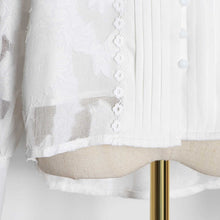 Load image into Gallery viewer, Vintage Pearl Lace Lantern Sleeves Blouse