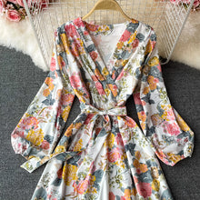 Load image into Gallery viewer, Vintage Floral Puff Sleeve Maxi Dress - Pretty Fashionation