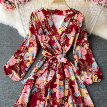 Load image into Gallery viewer, Vintage Floral Puff Sleeve Maxi Dress - Pretty Fashionation