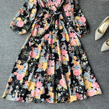 Load image into Gallery viewer, Vintage Floral Puff Sleeve Maxi Dress - Pretty Fashionation