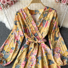 Load image into Gallery viewer, Vintage Floral Puff Sleeve Maxi Dress - Pretty Fashionation