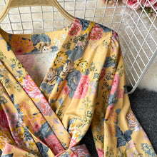 Load image into Gallery viewer, Vintage Floral Puff Sleeve Maxi Dress - Pretty Fashionation
