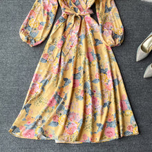 Load image into Gallery viewer, Vintage Floral Puff Sleeve Maxi Dress - Pretty Fashionation