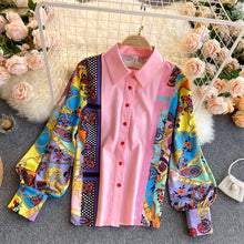 Load image into Gallery viewer, Exotic Lapel Puff Sleeve Shirt & Skirt Two Piece Set - Pretty Fashionation