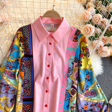 Load image into Gallery viewer, Exotic Lapel Puff Sleeve Shirt & Skirt Two Piece Set - Pretty Fashionation