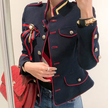 Load image into Gallery viewer, Vintage Designer Military Button Suit Blazer Jacket
