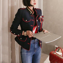 Load image into Gallery viewer, Vintage Designer Military Button Suit Blazer Jacket