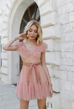 Load image into Gallery viewer, Polka Dot Tulle Ruffle Sweet Mini Dress