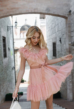 Load image into Gallery viewer, Polka Dot Tulle Ruffle Sweet Mini Dress