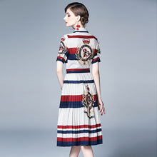 Load image into Gallery viewer, Vintage Chic Pleated Brocade Midi Dresses