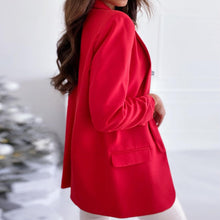 Load image into Gallery viewer, Slim Turndown Collar Pocket Blazer Jacket - Pretty Fashionation
