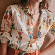 Load image into Gallery viewer, Designer Sustainable Retro Pharaonic Ancient Egypt Shirt - Pretty Fashionation