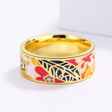 Load image into Gallery viewer, Exquisite Artfully Designed Handmade Enamel Ring