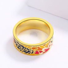 Load image into Gallery viewer, Exquisite Artfully Designed Handmade Enamel Ring