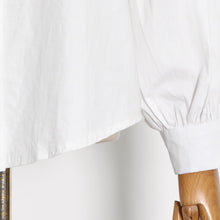 Load image into Gallery viewer, Designer Golden Button Lantern Sleeve Shirt Blouse