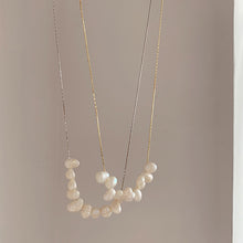 Load image into Gallery viewer, Minimalist Gold Plated / Silver Natural Pearl Choker Necklace