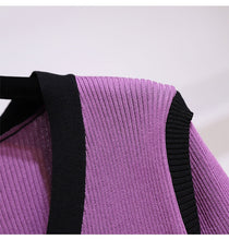 Load image into Gallery viewer, French Vintage Knitted Sweater Dress