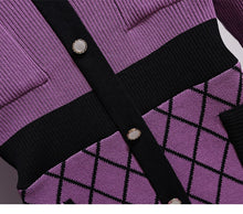 Load image into Gallery viewer, French Vintage Knitted Sweater Dress