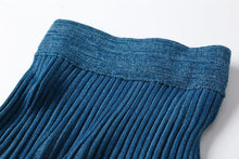 Load image into Gallery viewer, Designer Knit Dress Top & Pleated Skirt Two-Piece Set