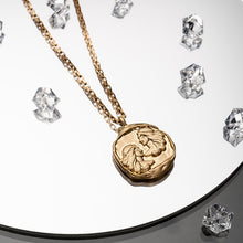 Load image into Gallery viewer, Vintage Gold Plated Carved Zodiac Constellation Necklace