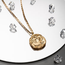 Load image into Gallery viewer, Vintage Gold Plated Carved Zodiac Constellation Necklace