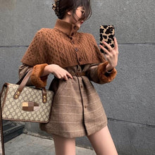 Load image into Gallery viewer, Vintage Turtleneck Batwing Knitted Shawl Jacket
