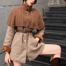 Load image into Gallery viewer, Vintage Turtleneck Batwing Knitted Shawl Jacket