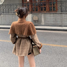 Load image into Gallery viewer, Vintage Turtleneck Batwing Knitted Shawl Jacket