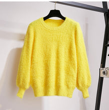 Load image into Gallery viewer, Two Piece Set Mohair Pullover And Embroidery Mini Skirt