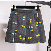 Load image into Gallery viewer, Two Piece Set Mohair Pullover And Embroidery Mini Skirt