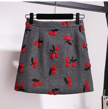 Load image into Gallery viewer, Two Piece Set Mohair Pullover And Embroidery Mini Skirt
