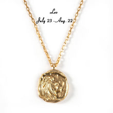 Load image into Gallery viewer, Vintage Gold Plated Carved Zodiac Constellation Necklace
