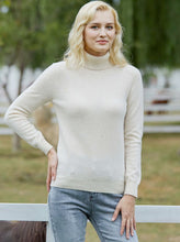 Load image into Gallery viewer, 100% Merino Knitted Soft Wool Turtleneck Sweater