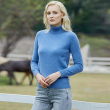 Load image into Gallery viewer, 100% Merino Knitted Soft Wool Turtleneck Sweater