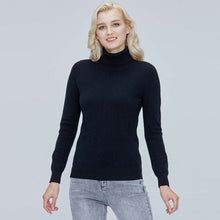 Load image into Gallery viewer, 100% Merino Knitted Soft Wool Turtleneck Sweater
