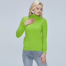 Load image into Gallery viewer, 100% Merino Knitted Soft Wool Turtleneck Sweater