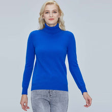 Load image into Gallery viewer, 100% Merino Knitted Soft Wool Turtleneck Sweater