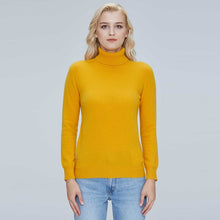 Load image into Gallery viewer, 100% Merino Knitted Soft Wool Turtleneck Sweater