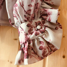 Load image into Gallery viewer, Pink Floral Chiffon Bow Tie Blouse