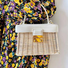 Load image into Gallery viewer, Vintage Flip Woven Crossbody Straw Rattan Bag