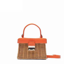 Load image into Gallery viewer, Vintage Flip Woven Crossbody Straw Rattan Bag