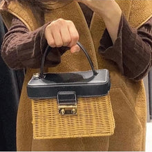 Load image into Gallery viewer, Vintage Flip Woven Crossbody Straw Rattan Bag
