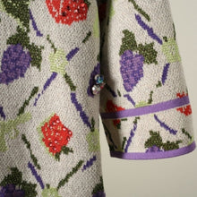 Load image into Gallery viewer, Vintage Grape Jacquard Knitted Pullover Cardigan
