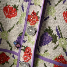 Load image into Gallery viewer, Vintage Grape Jacquard Knitted Pullover Cardigan