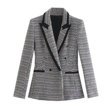 Load image into Gallery viewer, Vintage Chic Tweed Blazer Jacket