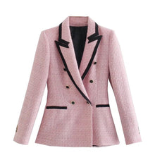 Load image into Gallery viewer, Vintage Chic Tweed Blazer Jacket