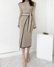 Load image into Gallery viewer, Designer Knitted Bodycon Sweater Dress