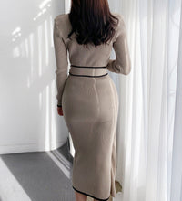Load image into Gallery viewer, Designer Knitted Bodycon Sweater Dress