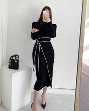 Load image into Gallery viewer, Designer Knitted Bodycon Sweater Dress